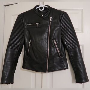 Zara basic leather jacket